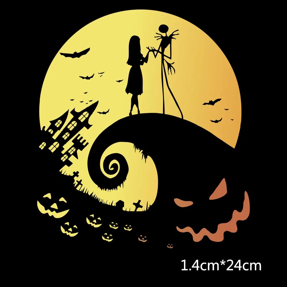 Halloween Patches Heat Transfer Stickers Patches for Clothing Parches Termoadesivos Para Ropa Iron on Patches Thermocollant