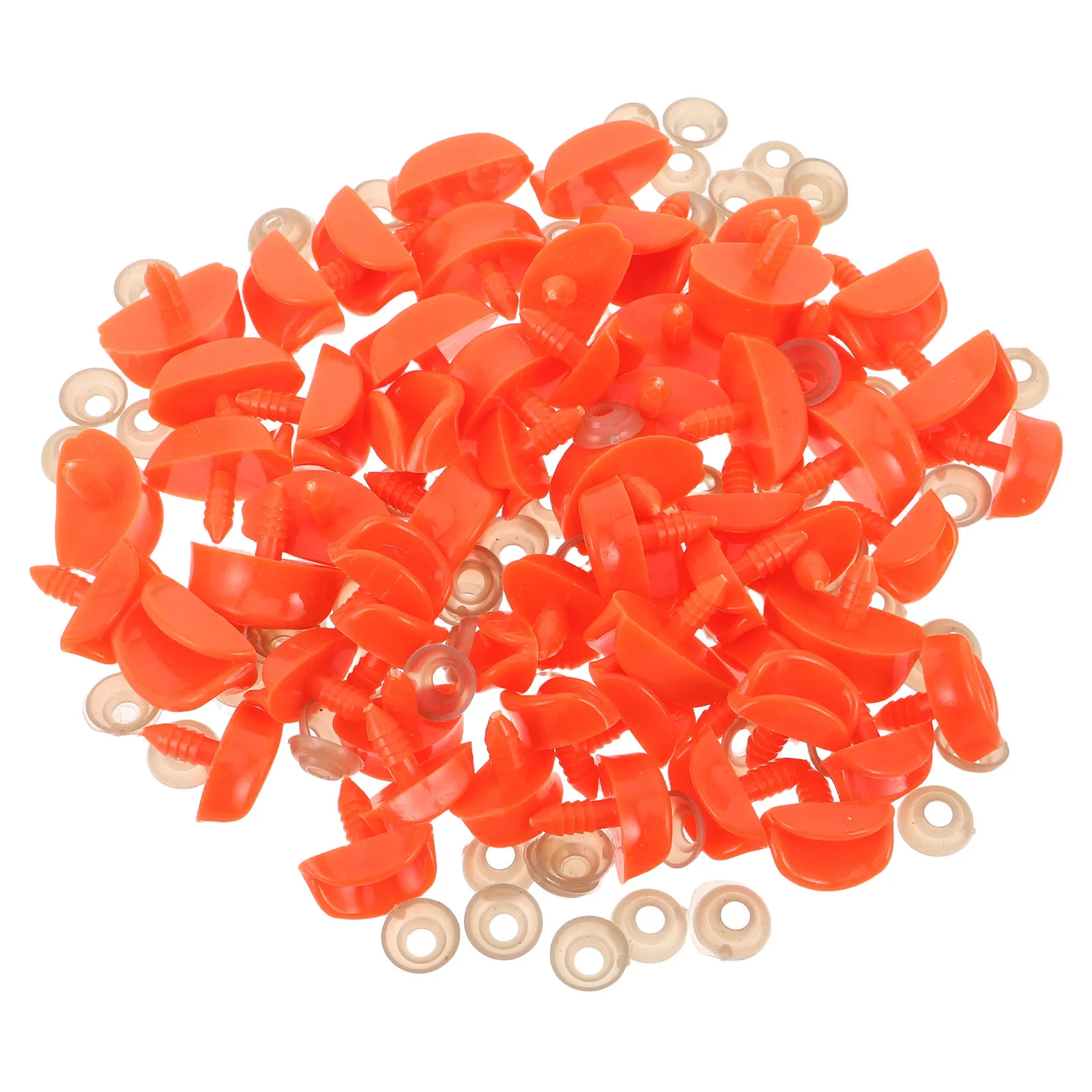 

60Pcs Plastic Duck Beak Threaded Mouth Craft Inserts Leak Proof with Washer Seal DIY Accessories Replacement Plastic Duck Beak