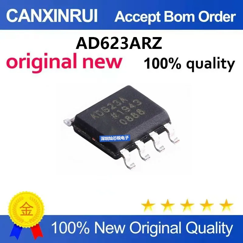 (5-100pieces)Brand new original AD623ARZ AD623A SMD SOP8 Instrumentation Amplifier Chip