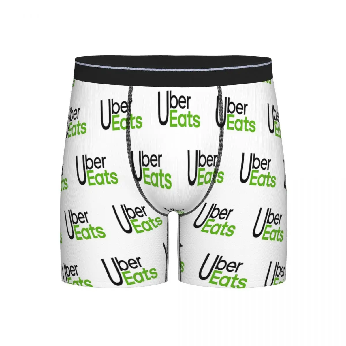 

Длинные трусы-боксеры, шорты Uber Eats, трусики с логотипом водителя, мужское удобное нижнее белье для Homme, мужской подарок бойфренду