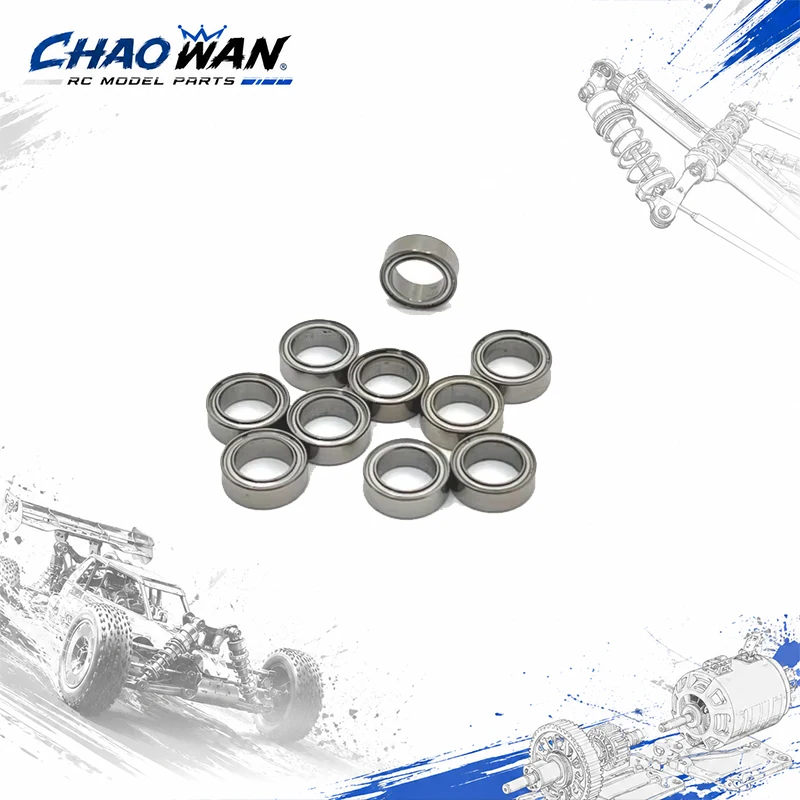 10Pcs Sealed Ball Bearings Upgrade Set Low Friction High Speed Parts for SCY MJX 16101 16102 16103 14301 14302 14209 14210 16207