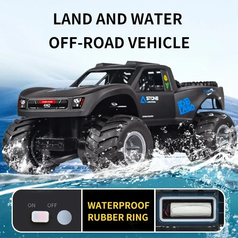 Amphibious 4WD RC Car Off Road Remote Control Cars Waterproof Climbing Vehicle Drift Monster Truck for Kids Toys