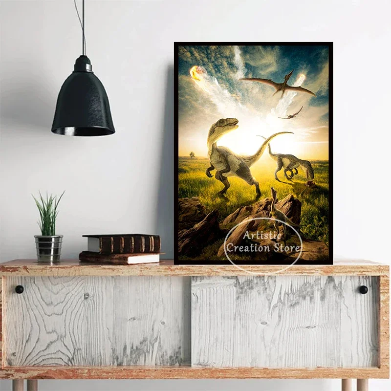 Film Jurassic World Poster Dinosaur Velociraptor Prints Canvas Painting Modern Wall Art Pictures soggiorno camera da letto Home Decor