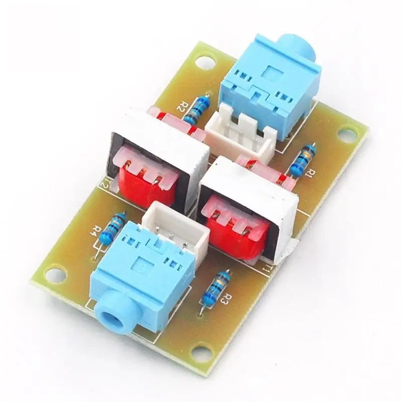 N15R-Stereo Audio Isolator Transformer Coupler Vehicle Common Ground Noise Isolation Module Suppression Interference