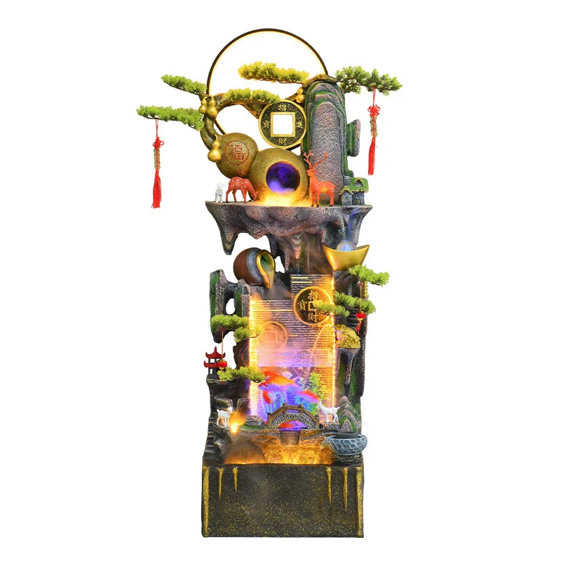 Rockery flowing water fountain landscaping living room opening gift circulating water fish tank ornament