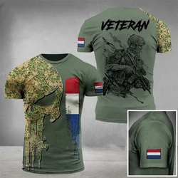 France National Flag T Shirt for Men Clothing Quick Dry Tops Frence Emblem Totem T-shirt 3D Forest Camo Tee Shirts Short Sleeve