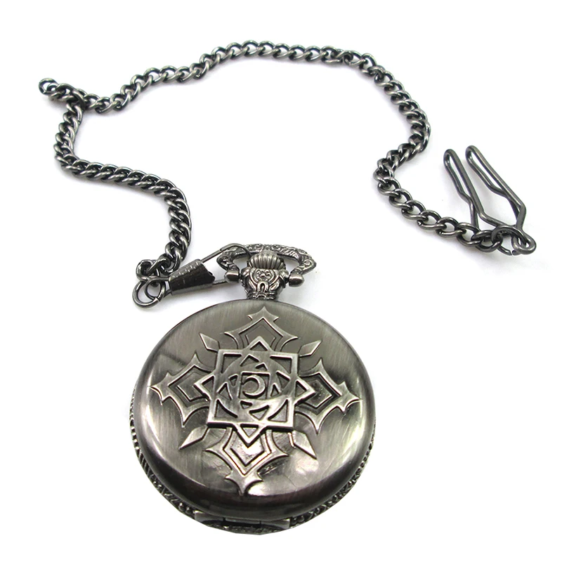 Brdwn HITMAN REBORN Vampire Knight Detective Conan Gray Pocket Watch