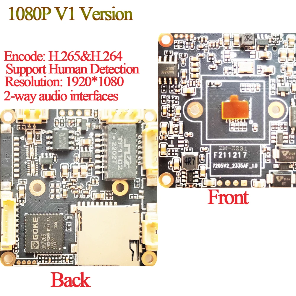 5MP Starlight Wireless IP Camera Module with Pinhole-Lens Mini Wifi Video Security Board Camhi APP ONVIF-Compatible RTSP Audio