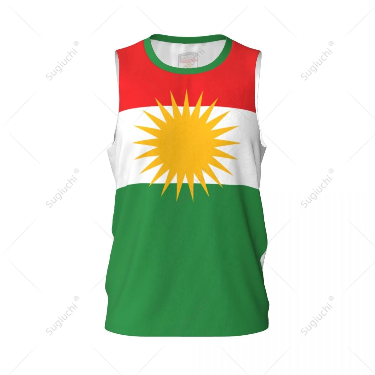Kurdistan Flag Men Basketball Sports Running Fitness Multifunction Sleeveless tshirt Exclusive Custom Name Nunber