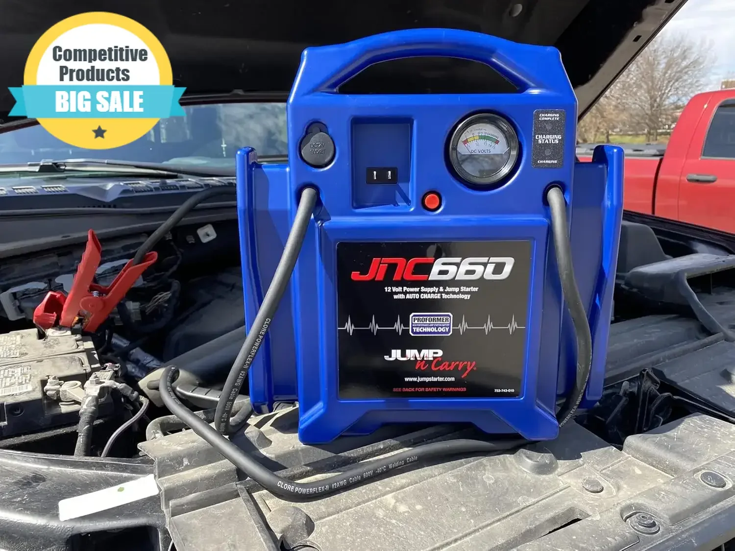 

Бестселлер Jump-N-Carry JNC660, пусковое устройство 1700 пиковых ампер, 12 вольт, синее