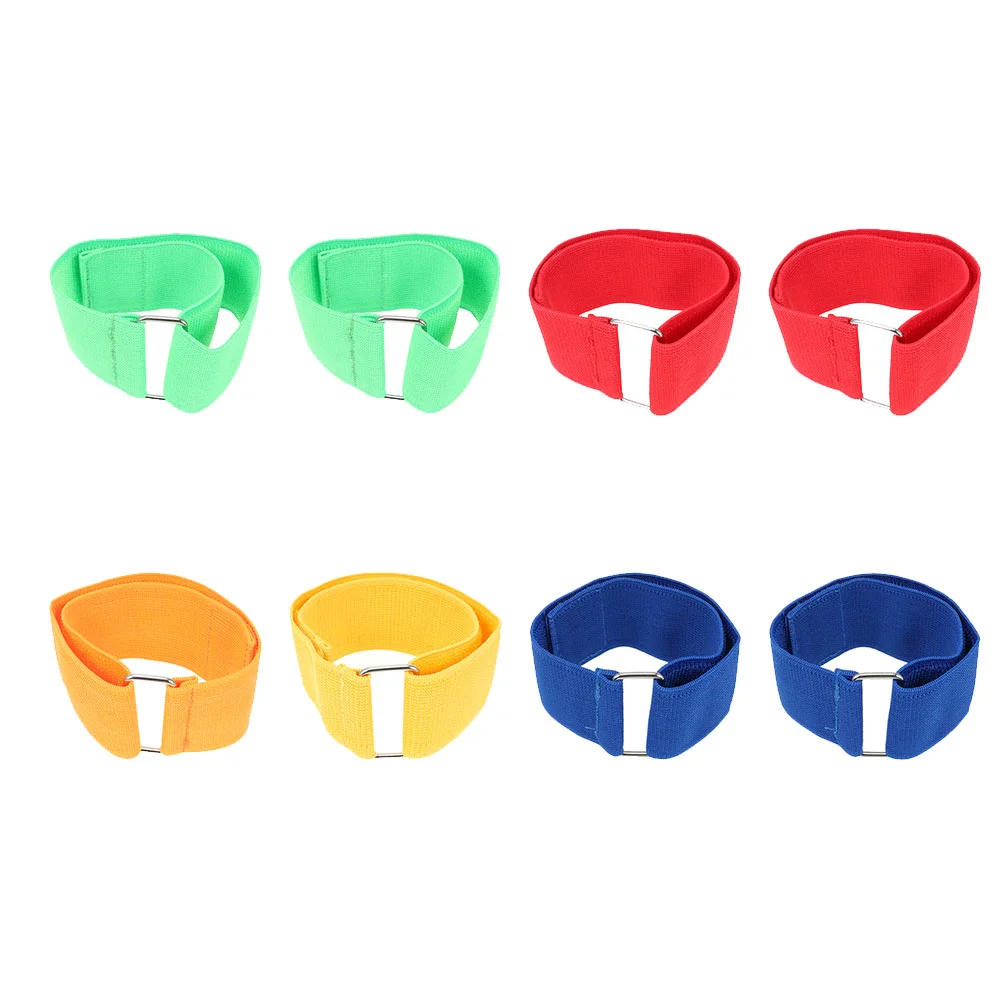 

8 PCS Stretchy Tie Rope Legged Race Band 3 Strape Elastic Outdoor for Field Play Child