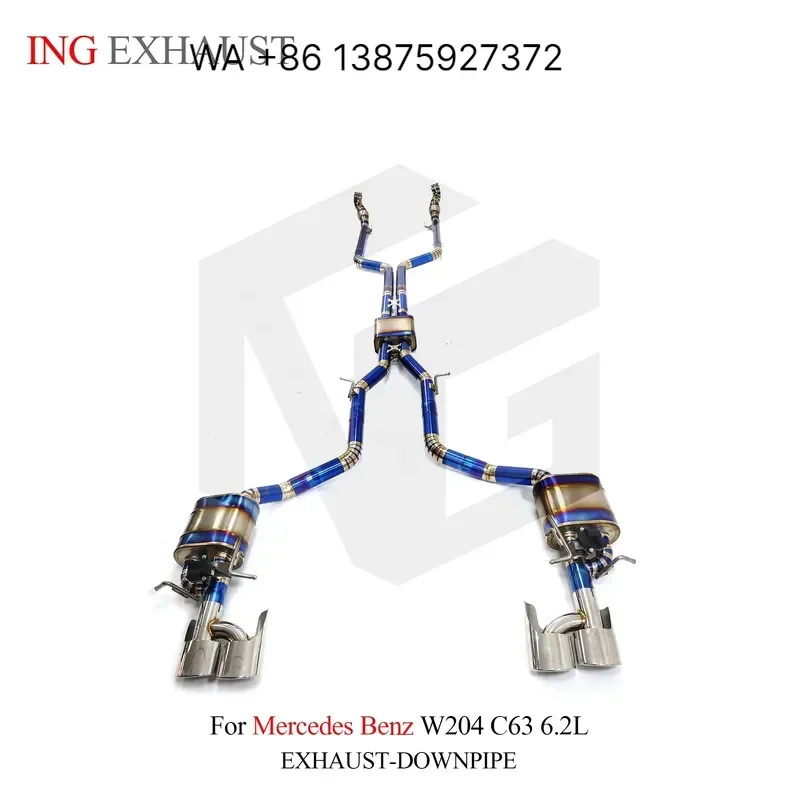 Wmwmnu for ING Titanium Valvetronic Exhaust System for W204 C63 6.2L Ultra-Lightweight Performance SUV Tuning