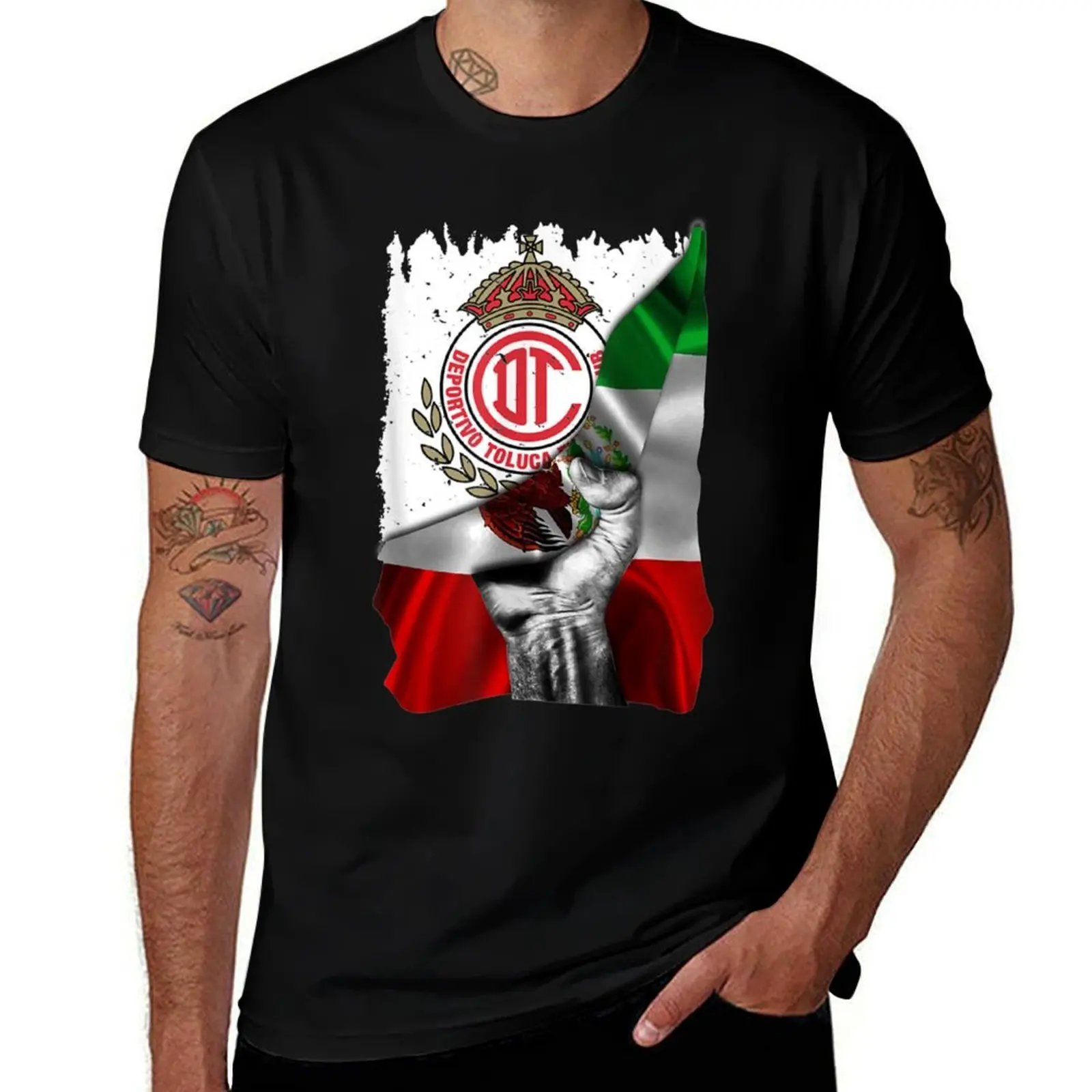 

FC Toluca Flag USA Football Club Orgullo Mexicano T-Shirt t shirt man cotton funny t shirts dark humor T-Shirt