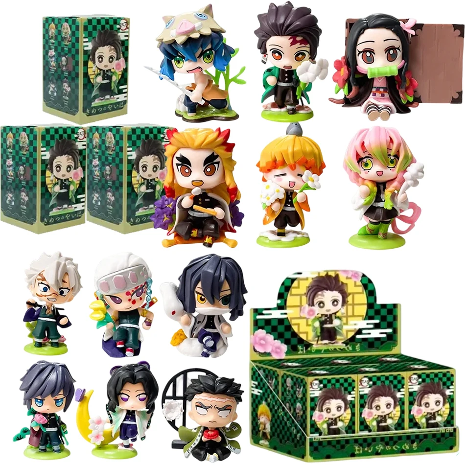 Caja Sorpresa Demon Slayer: Figura de Anime de Tanjiro Kamado y Nezuko, Estatua Creativa Personalizada, Modelo Decorativo, Regalo Sorpresa
