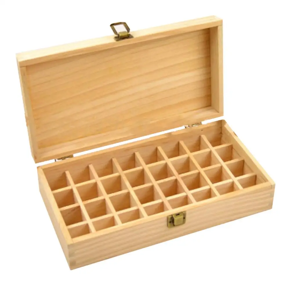 Wooden Essential Oil Box Container Organizer Sturdy Light Weight Excellent Craftsmanship Solid Natural Wood Storage Case 나무 용기