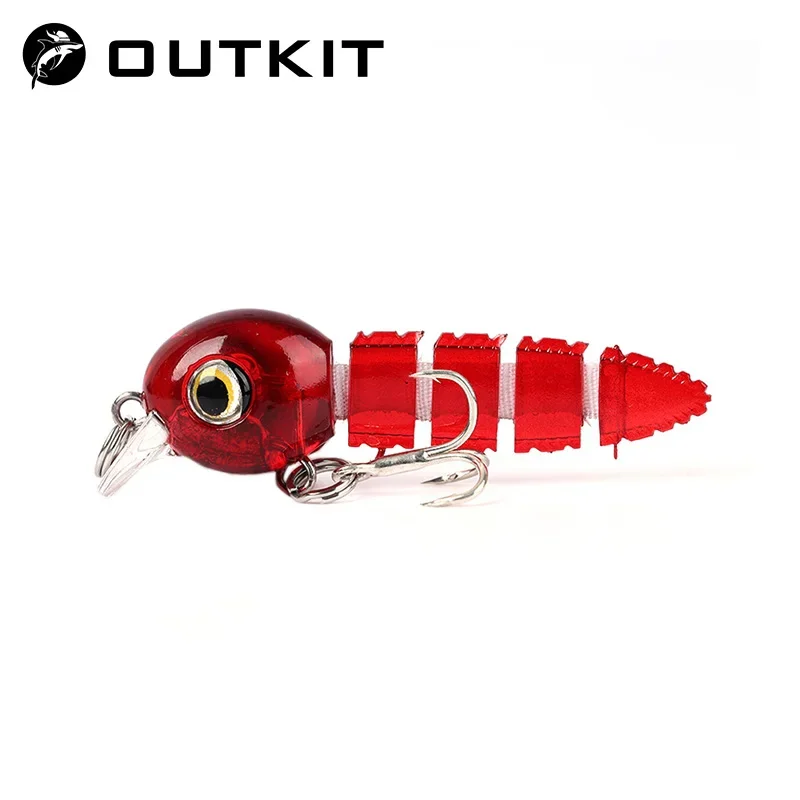 OUTKIT Wobblers Multi-Section Fishing Lure Minnow 5cm4g Joint Bait Swimbait Artificial Hard Bait Crankbait Trolling Bass Tackle