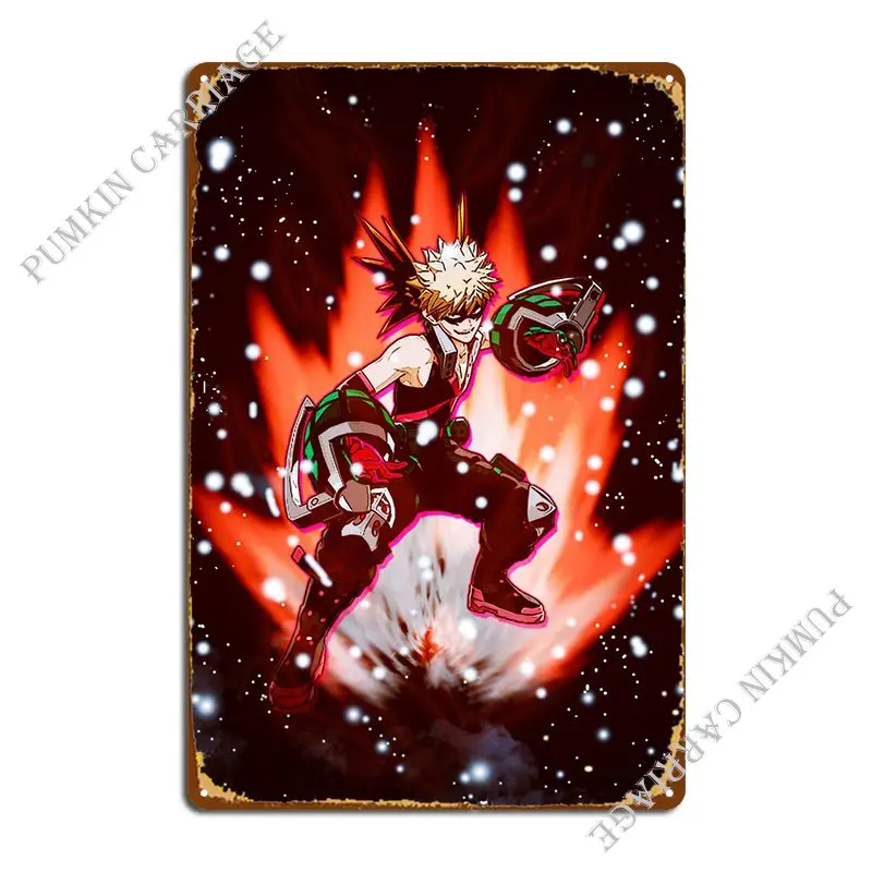 Bakugou Katsuki Metal Plaque Retro Vintage Create Wall Cave Tin Sign Poster