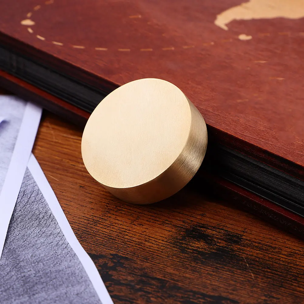 

2 PCS Four Treasures of The Study Kit Town Ruler Brass Chinese Calligraphy Paperweight