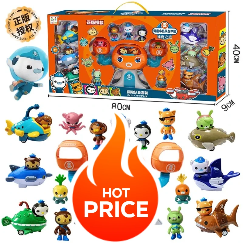 Captain Barnacles Kwazii Peso Tweak Dashi Inkling Octopod PVC Mini Collection Toys 1Set Anime Cartoon Octonauts Figure Kid Gift