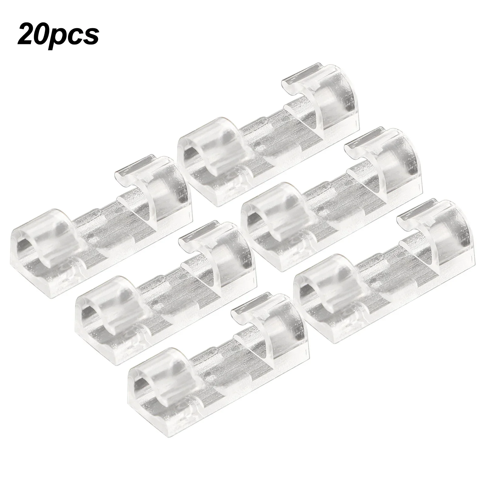 

20 PCS Self Stick Wire Cable Cord Clips Clamp Table Wall Tidy Organizer Holder Fixer Fastener Holder For Computer Data Cable