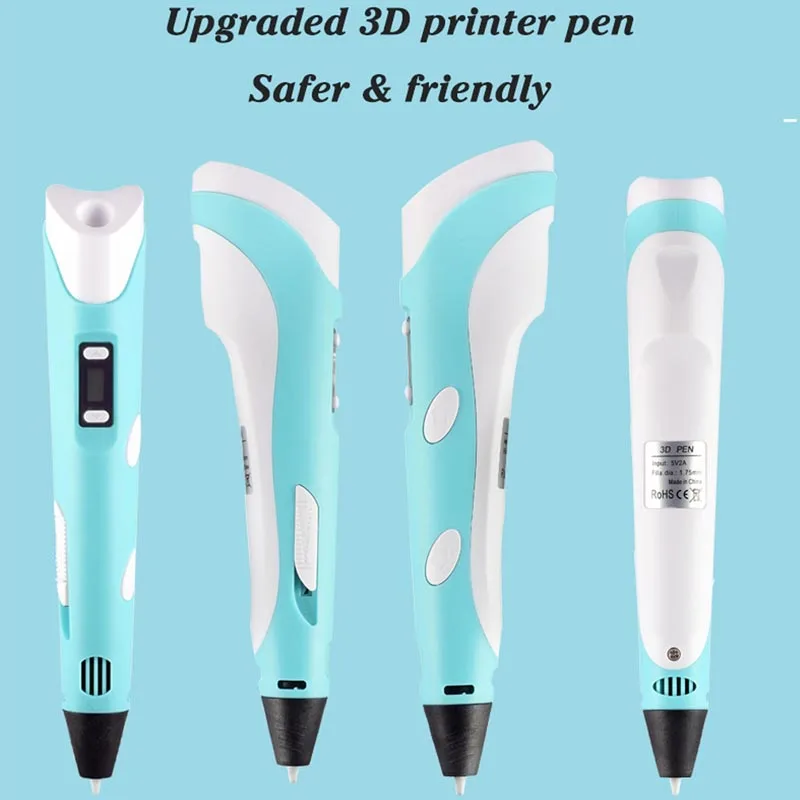 3D Printing Pen PLA Filament 3D Printer Pen 3D Pen LED Screen DIY Drawing Stift Creative Toy Gift For Kids Design Drawing