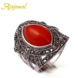 Ajojewel Vintage Stylish Rings Women Stones Italian Jewelry Retro Finger Hand Accessories