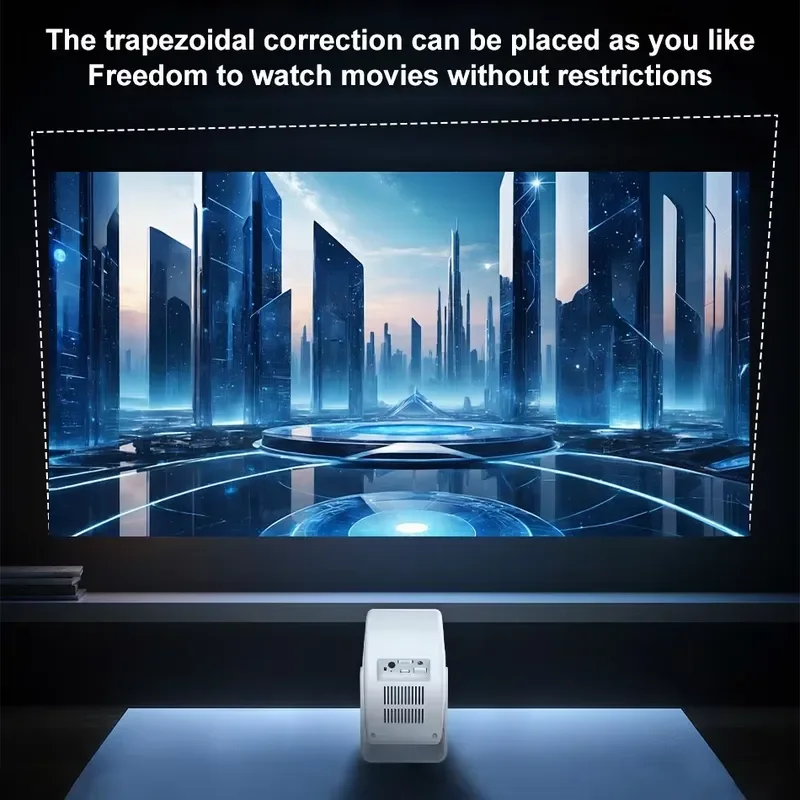 BOLRZO Wholesale portable high definition projector with pan tilt function, suitable for home mobile phone projector