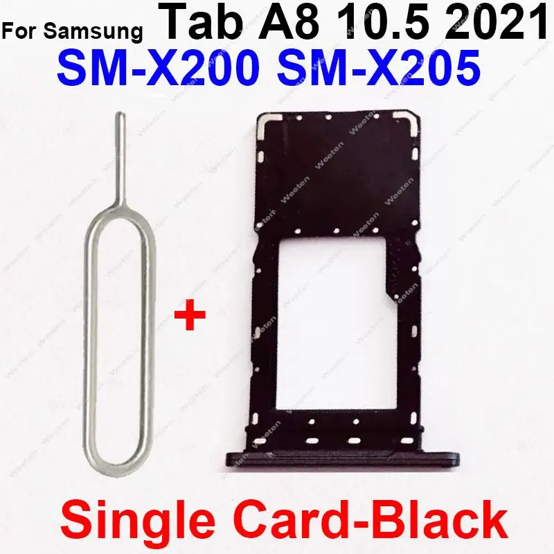 For Samsung Galaxy Tab A8 10.5 2021 X200 X205 SM-X200 SM-X205 SIM Card Tray Holder   Slot Socket Reader Adapter Parts