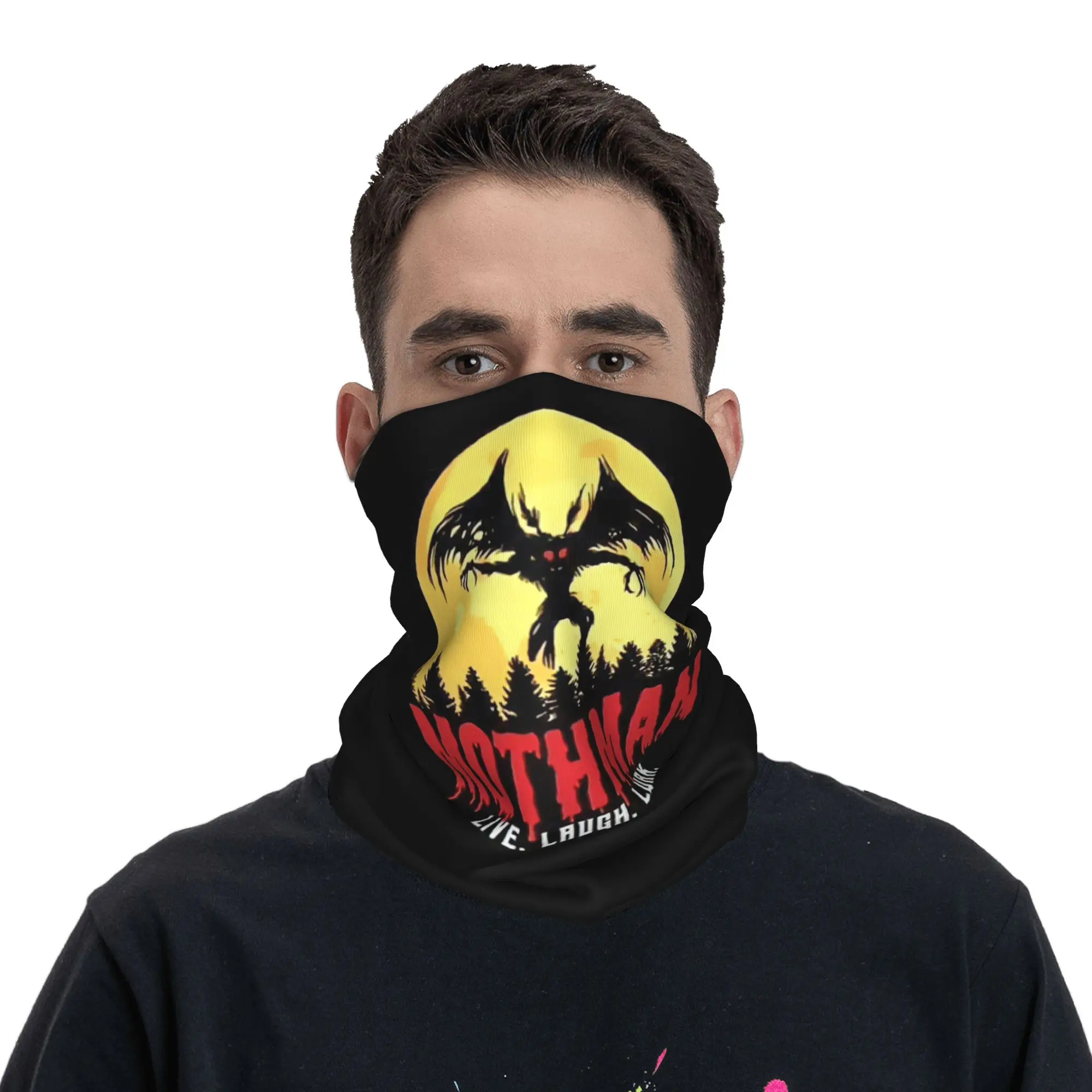 

Mothman Print Bandana Neck Cover Printed Magic Scarf Face Mask Cycling for Men Women Adult Winter