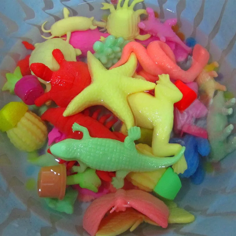 10Pcs/Lot Novelty Water Grow Up Ocean Animal Fish for Children Educational Toy Kids Imagination Funny Toys for Kids Gift