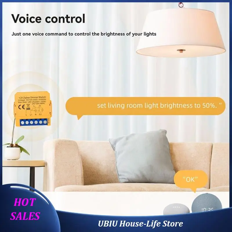 

Tuya Zigbee Dimmer Switch Module Smart Home DIY Module Control Supports Voice Control APP Control 2 Way-Best Selling