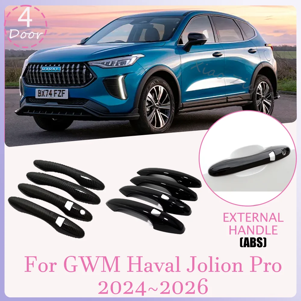 For GWM Haval Jolion Pro 2024~2026 2025 Car Exterior Door Handle Cover Door Bowl Protector Stickers Decorative Accessories ABS
