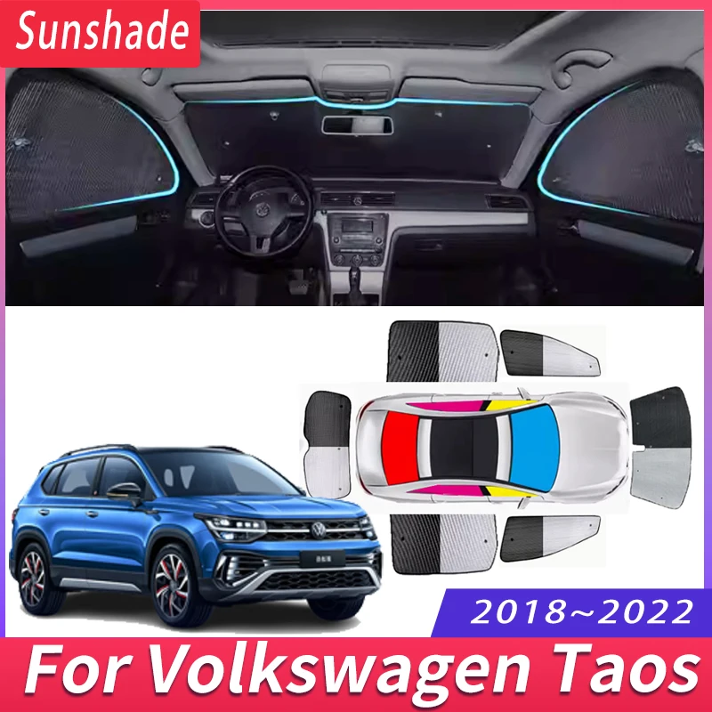 

Автомобильный солнцезащитный козырек для VW Volkswagen Taos Tharu 2018 ~ 2022 8X, теплоизоляция, солнцезащитный козырек, козырек для лобового стекла, автомобильные аксессуары