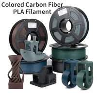 Colored Carbon Fiber Filament,PLA Filament 1.75mm Carbon Fiber PLA(Blue,Green,Coffee,Brown,Red),High-Accuracy +/-0.02mm,1kg/250g