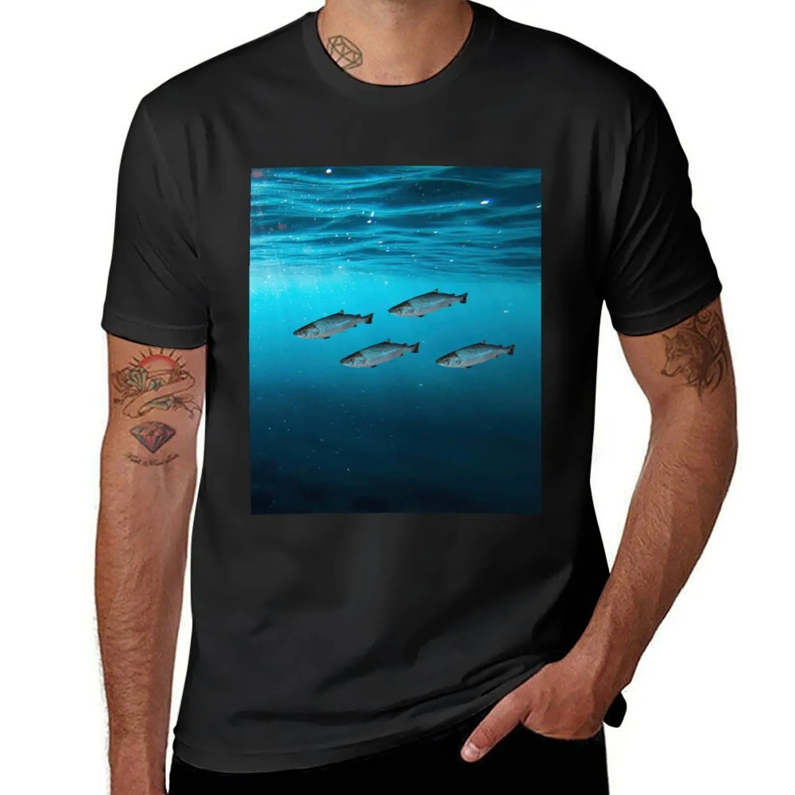 Atlantic Salmon T-Shirt sports fans customs design your own mens white t shirts