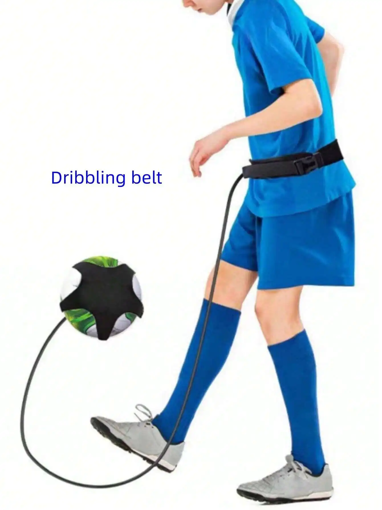 

1 шт. эластичный черный футбольный пояс для жонглирования, футбольное тренировочное оборудование, сумка для жонглирования, футбольный тренажер с эластичной веревкой
