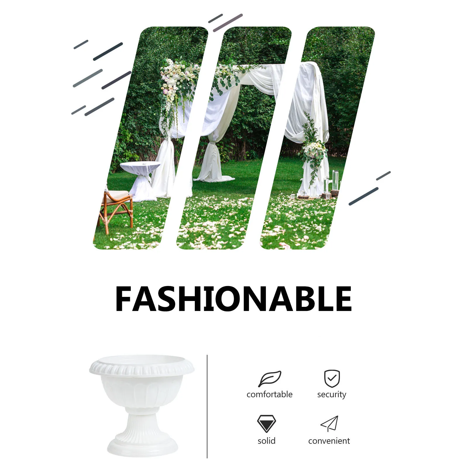 

2Pcs Versatile Plastic European Style Planter Elegant Flower Pot for Home and Party Decoration