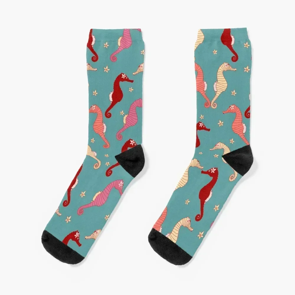 

Pattern of Seahorses Socks Run Soccer gym gift Men Socks Women's