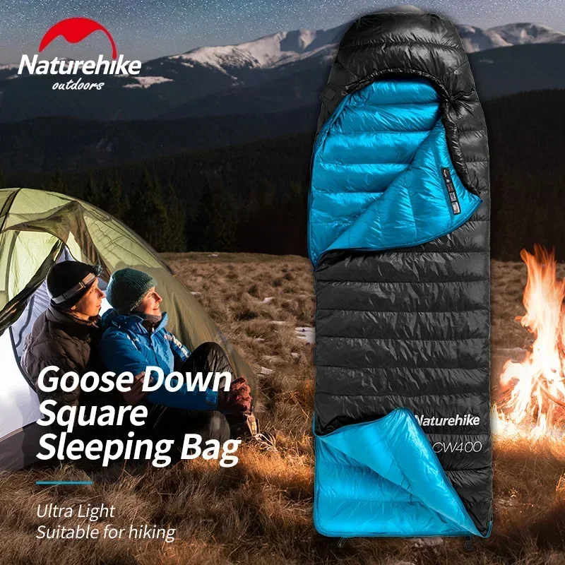 

Naturehike-Duck Down Square Sleeping Bag, Goose Down, Warm Sleeping Bags, Camping, Hiking, Winter, NH18C400-D, NH19W400-Z, CW400