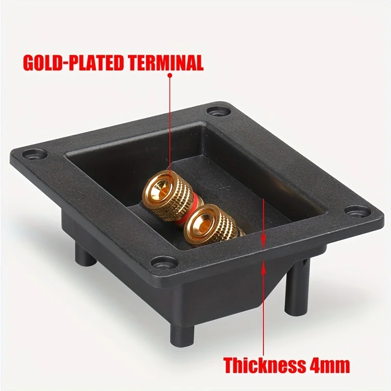 Audio 2-position junction box mounting dimensions Length 75mm x width 55mm pure copper column speaker terminal tweeter panel Ele