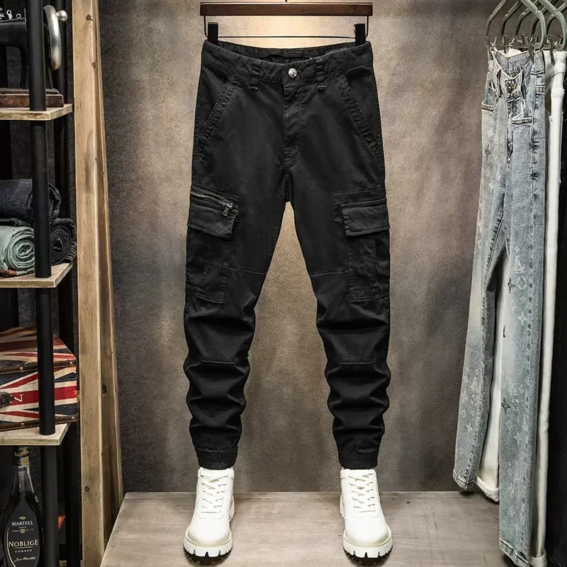 High Street Fashion Männer Jeans Loose Fit Multi Taschen Designer Casual Cargo hose Hombre Camouflage Hip Hop Jogger Männer Overalls