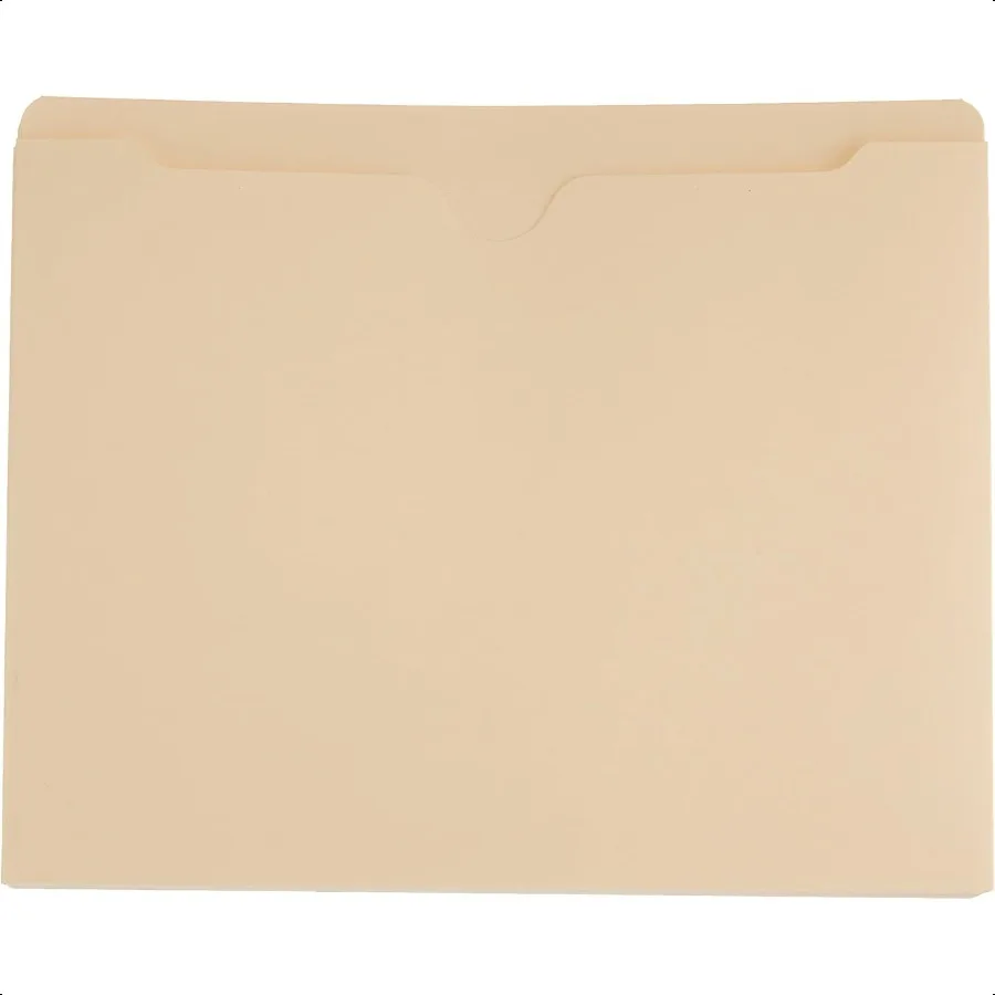 Cartelle di file Giacca rinforzata con linguetta dritta FlatNo Espansione Lettera Taglia Manila Confezione da 100 AMZ600