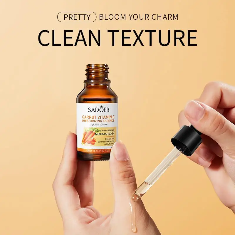 

SADOER Carrot Vitamin C Serum Moisturizing Anti-aging Hydrating Facial Essence Beauty Face Skin Care Products Dropshipping