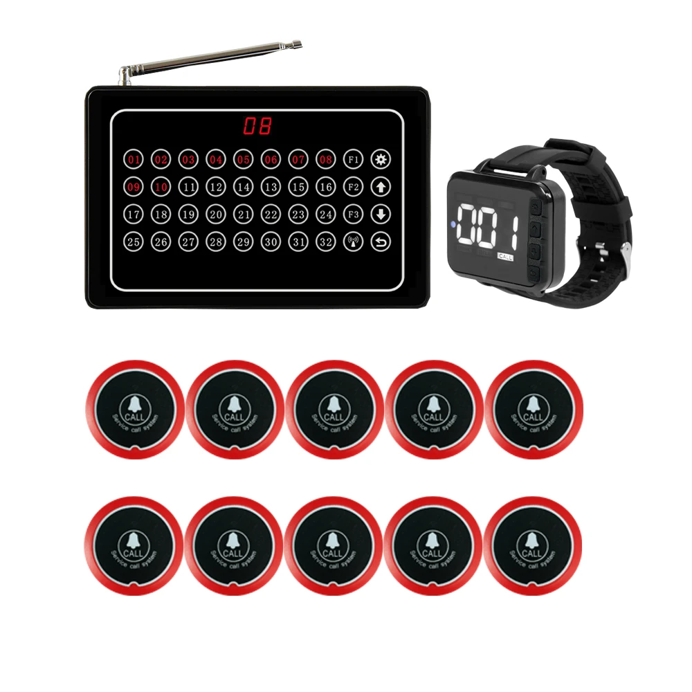 

Wireless Service Waiter Call Button Table Call System Restaurant Paging System Cafe