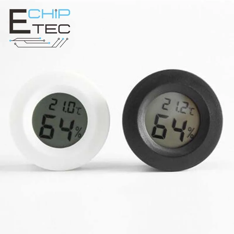 

Round Embedded Digital Thermometer Hygrometer ℃/℉ Electronic Temperature and Humidity Meter