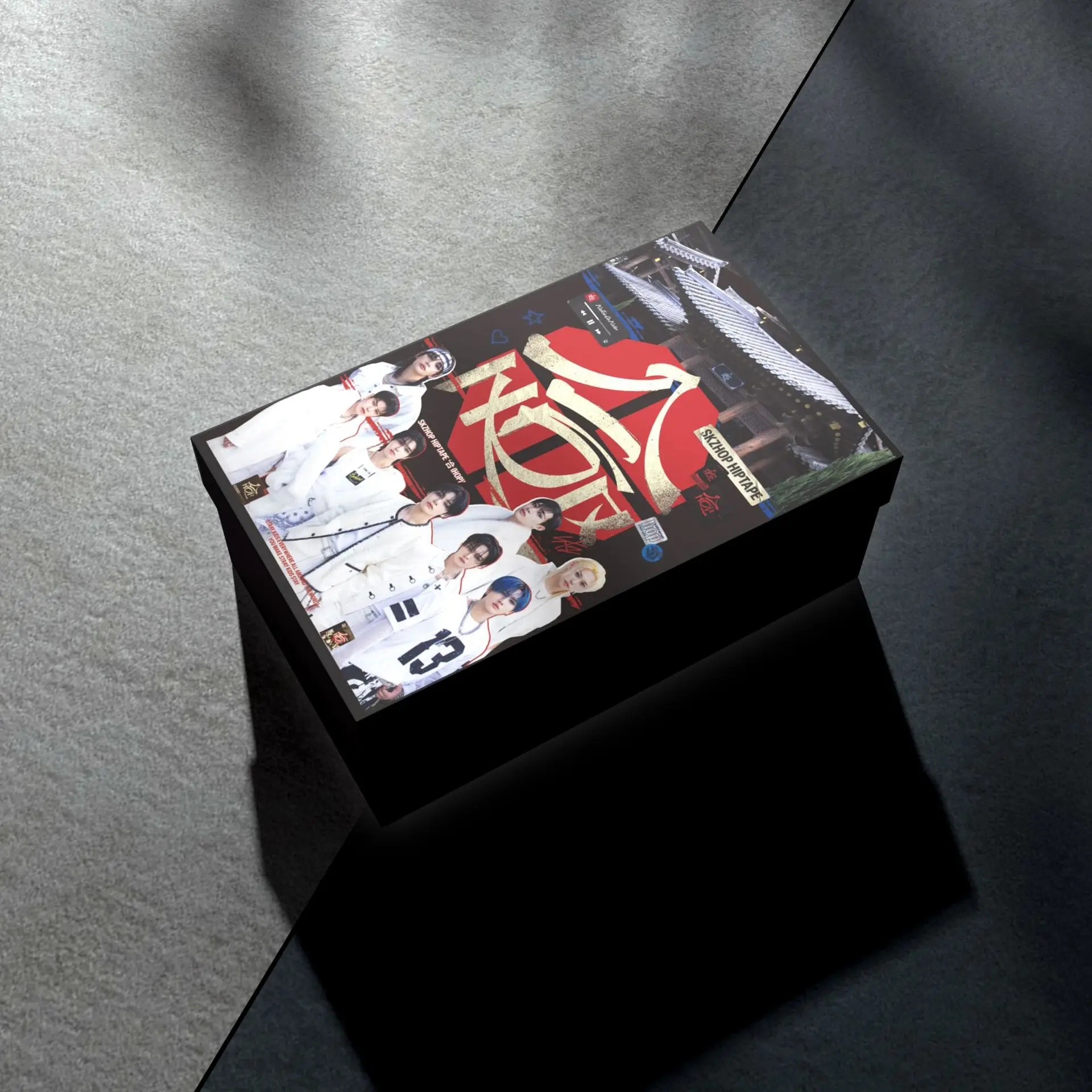 

Idol Boy Band Gift Box New Album GIANT Merchandise Standee Stickers Mini Cards Lanyard Set Fan Collectible Gift