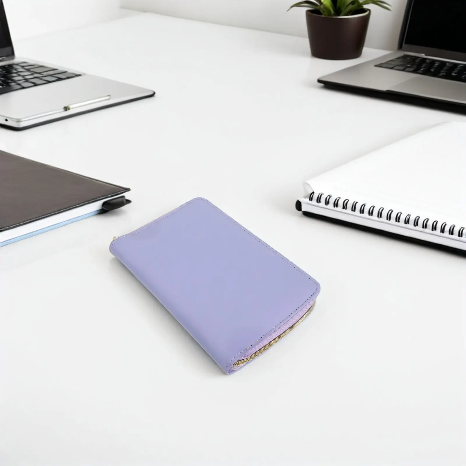 

A6 Refillable Budget Binder with Zipper PU Cover Cash Envelope Wallet Organizer for Students Professionals