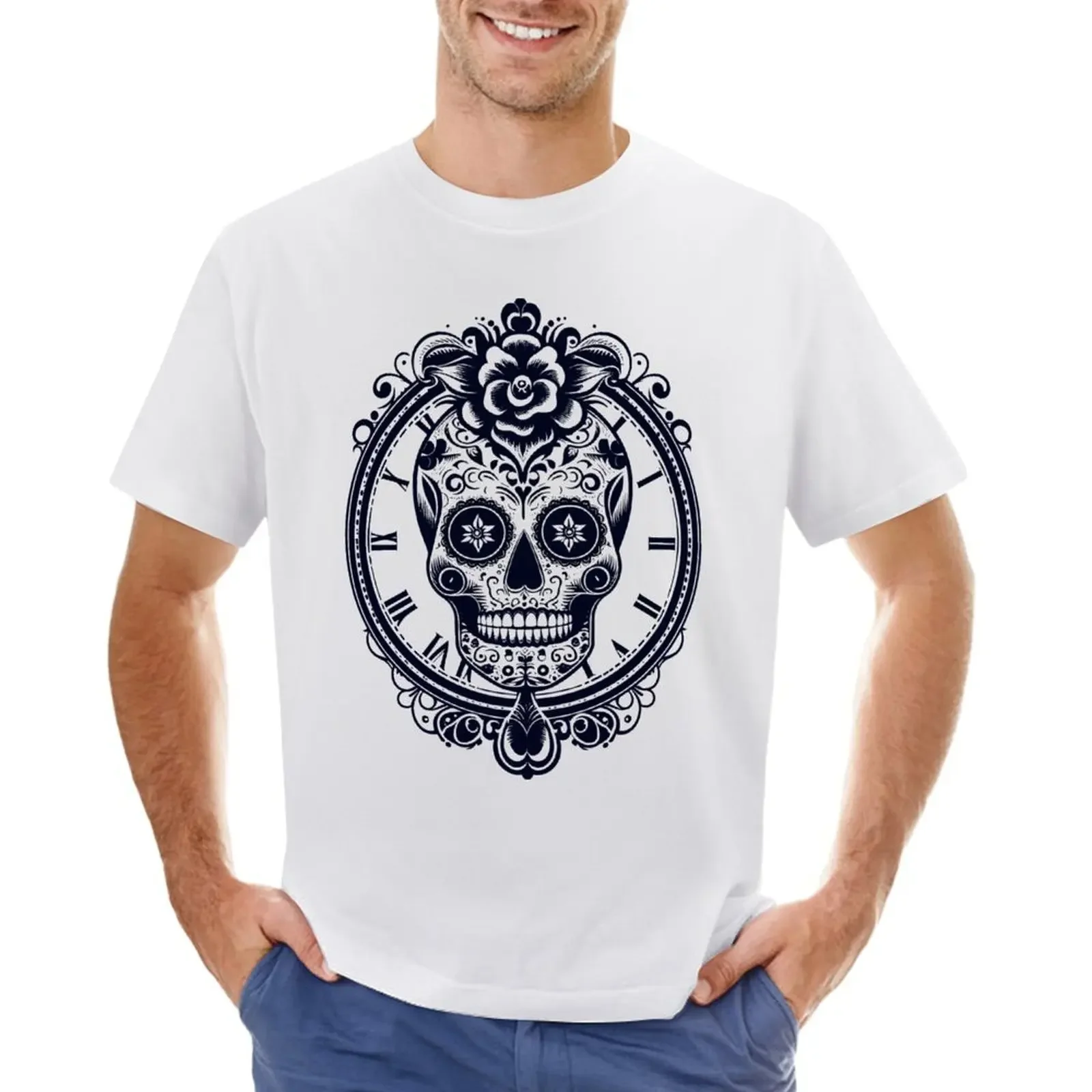 Dia De Los Muertos Sugar Skull T-shirt boys whites tees designer t shirt men