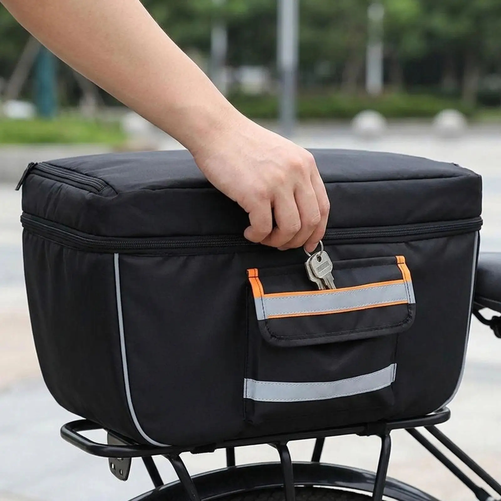 

Водонепроницаемая двухуровневая съемная сумка-корзина для велосипеда, задняя корзина для перевозки продуктов для горных и дорожных велосипедов