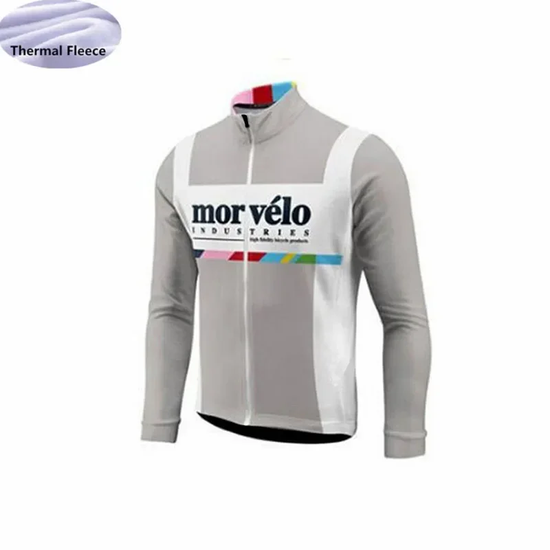 2018 MORVELO Winter men cycling jersey mtb Bike long Sleeve maillot ropa ciclismo quick dry cycling clothing